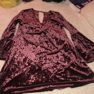 Velvet maroon dress